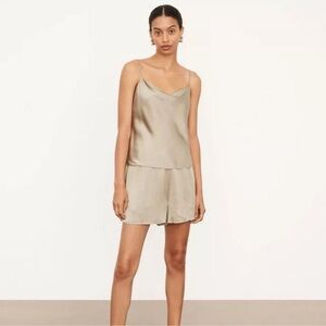 Vince 100% silk camisole set-Elegant Spaghetti Strap lounge Set size XL sage